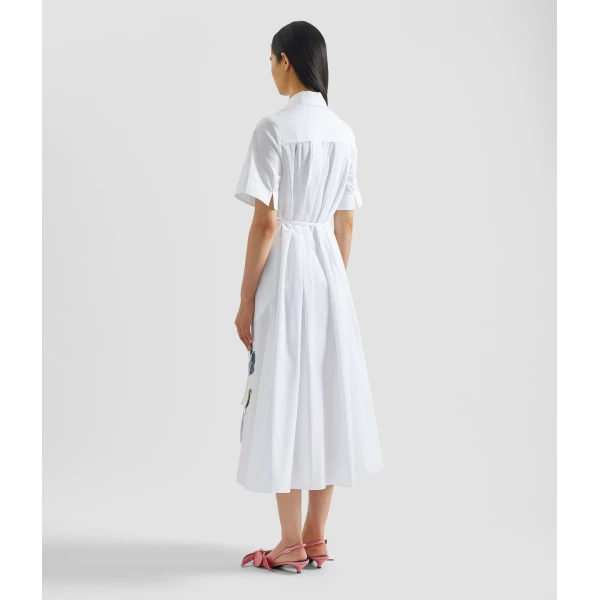 Erdem Embroidered Short Sleeve Shirt Dress - Dresses - British Romantic Luxury at Coveti