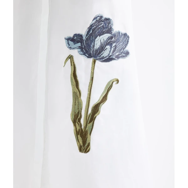 Erdem Embroidered Short Sleeve Shirt Dress - Dresses - British Romantic Luxury at Coveti