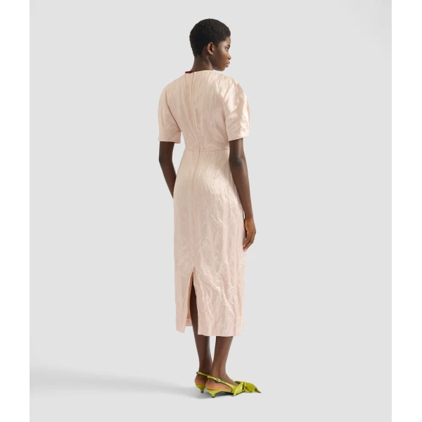 Erdem Embroidered Textured Satin Midi Dress - Dresses - British Romantic Luxury at Coveti