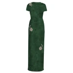 Erdem Embroidered Textured Satin Short Sleeve Gown - Dresses - British Romantic Luxury at Coveti