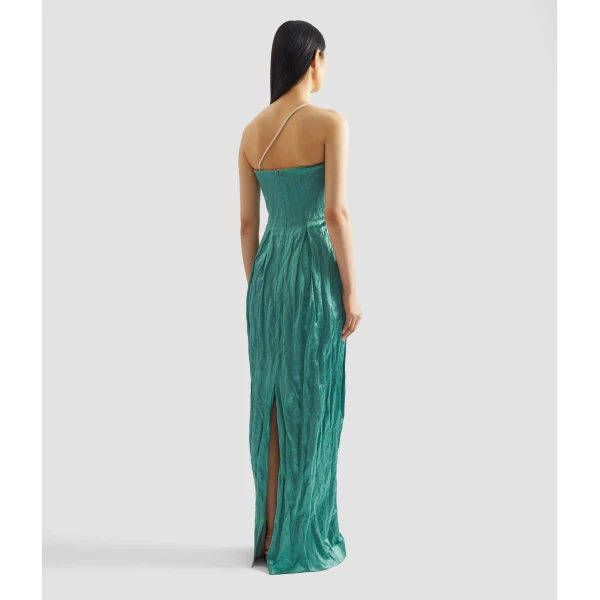 Erdem Embroidered Textured Satin Sleeveless Gown - Dresses - British Romantic Luxury at Coveti