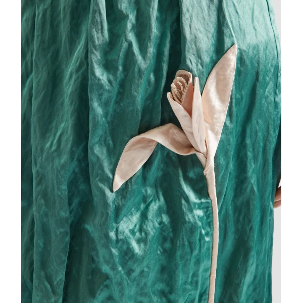 Erdem Embroidered Textured Satin Sleeveless Gown - Dresses - British Romantic Luxury at Coveti