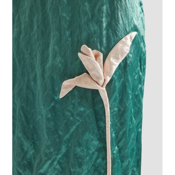 Erdem Embroidered Textured Satin Sleeveless Midi Dress - Dresses - British Romantic Luxury at Coveti