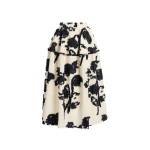 Erdem Fil Coupe Poplin Midi Full Skirt - Skirts - British Romantic Luxury at Coveti