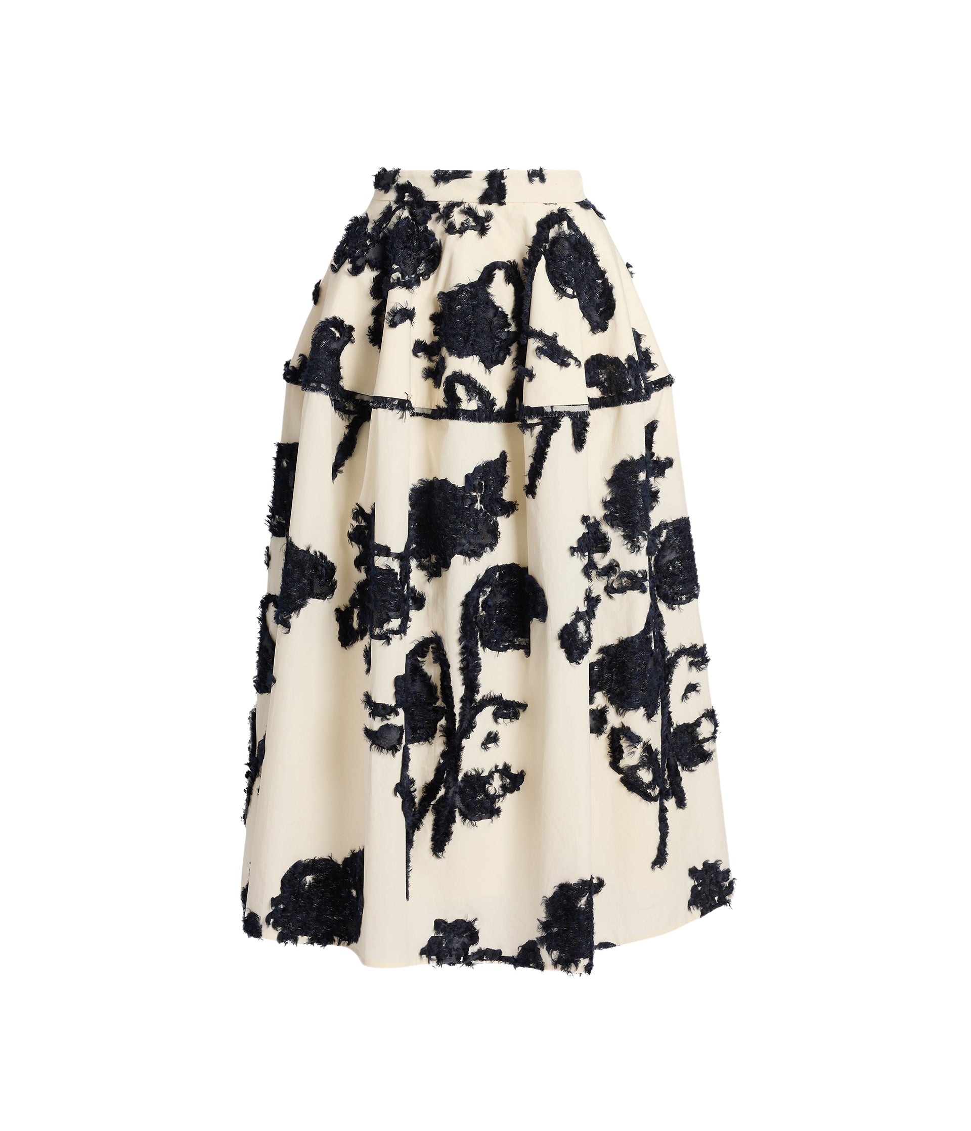 Erdem Fil Coupe Poplin Midi Full Skirt - Skirts - British Romantic Luxury at Coveti