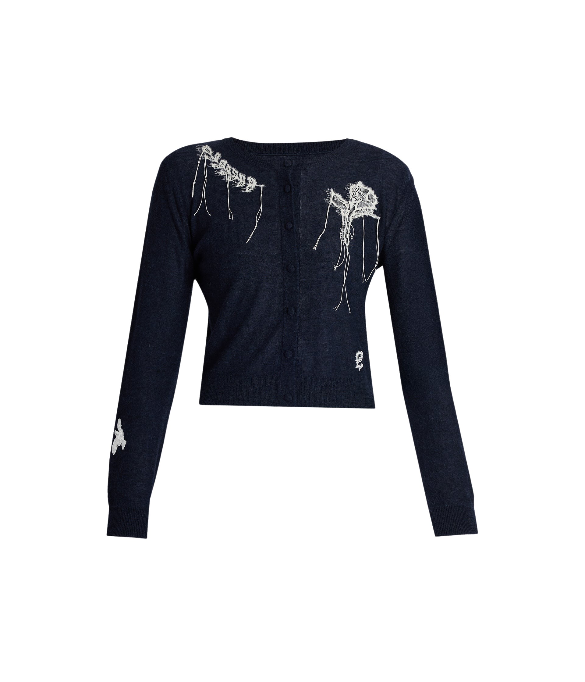 Erdem Fine Alpaca Blend Fitted Cardigan - Knitwear - British Romantic Luxury at Coveti