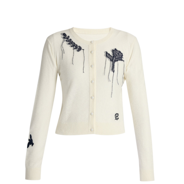 Erdem Fine Alpaca Blend Fitted Cardigan - Knitwear - British Romantic Luxury at Coveti
