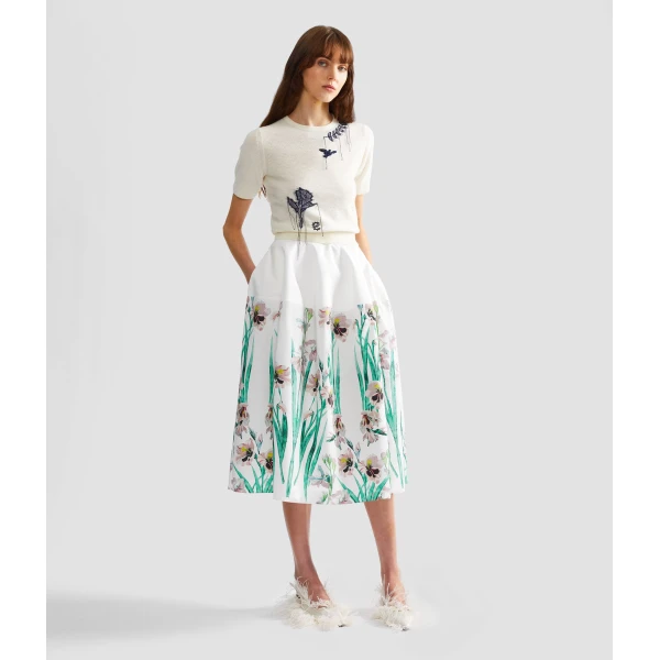 Erdem Fine Alpaca Blend Short Sleeve Crew Jumper - Knitwear - British Romantic Luxury at Coveti