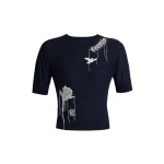 Erdem Fine Alpaca Blend Short Sleeve Crew Jumper - Knitwear - British Romantic Luxury at Coveti