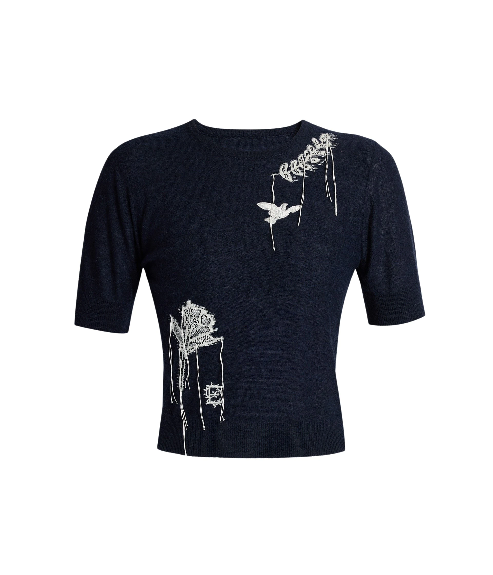 Erdem-Fine-Alpaca-Blend-Short-Sleeve-Crew-Jumper-coveti25225_nobg Erdem Fine Alpaca Blend Short Sleeve Crew Jumper - Knitwear - British Romantic Luxury at Coveti