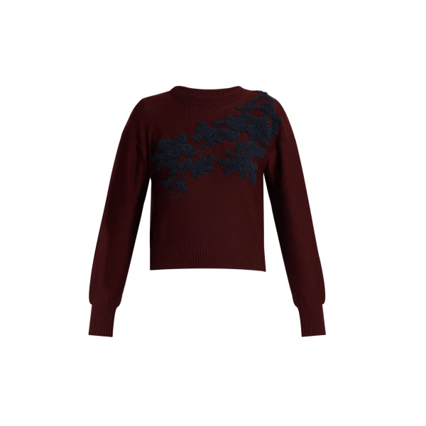Erdem Fine Merino Wool Floral Jumper - Knitwear - British Romantic Luxury at Coveti