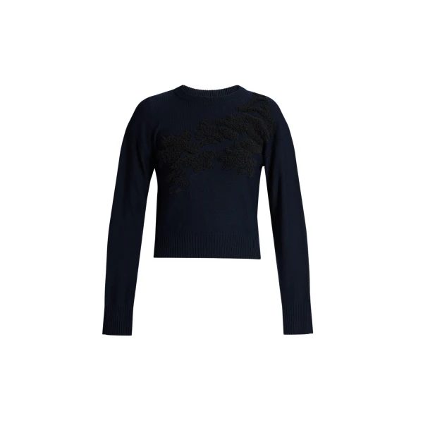 Erdem Fine Merino Wool Floral Jumper - Knitwear - British Romantic Luxury at Coveti