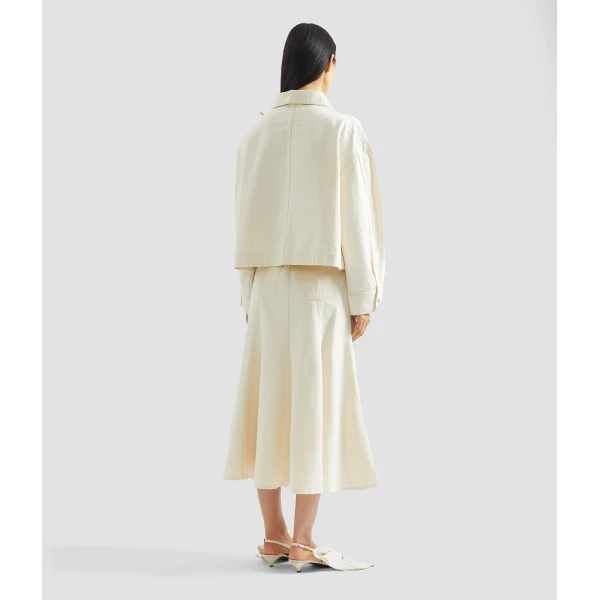 Erdem Floral Appliqué Denim Cropped Jacket - Jackets - British Romantic Luxury at Coveti