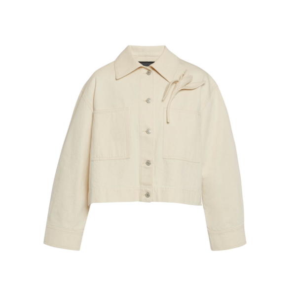 Erdem Floral Appliqué Denim Cropped Jacket - Jackets - British Romantic Luxury at Coveti