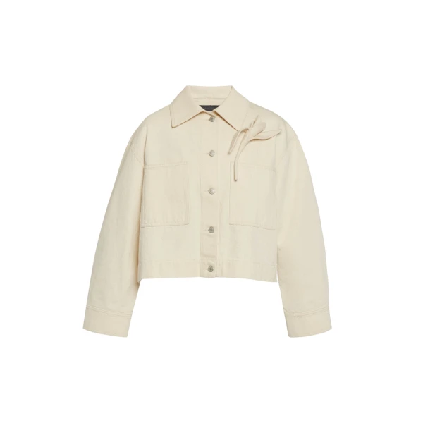 Erdem Floral Appliqué Denim Cropped Jacket - Jackets - British Romantic Luxury at Coveti