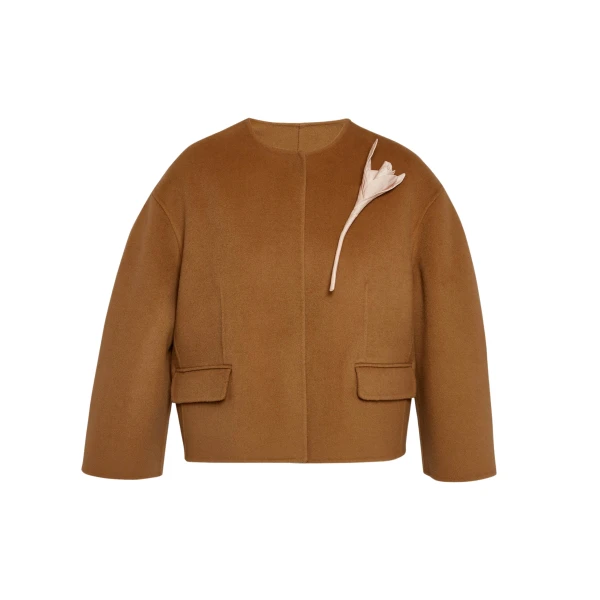 Erdem Floral Appliqué Double Faced Cropped Jacket - Jackets - British Romantic Luxury at Coveti