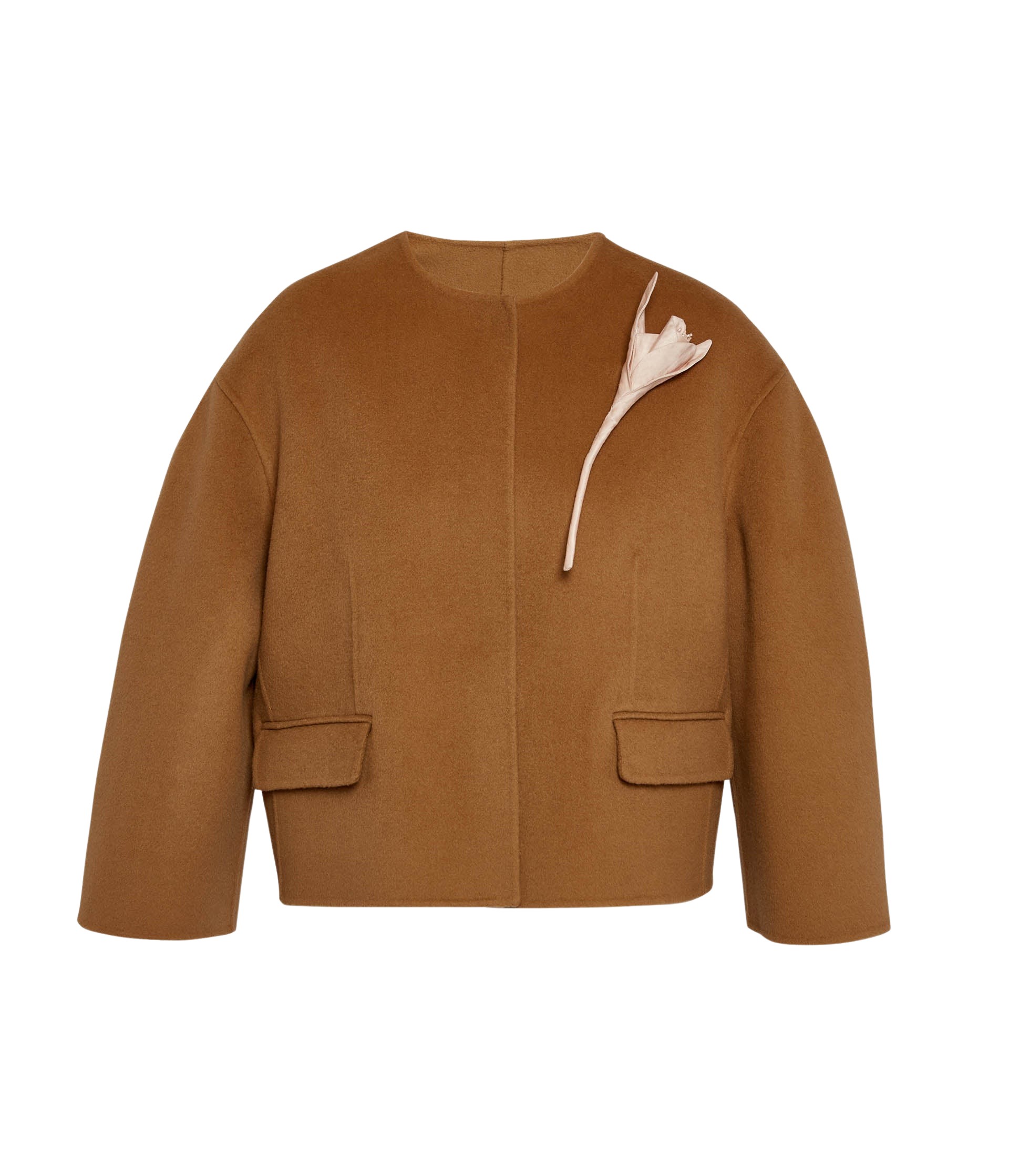 Erdem Floral Appliqué Double Faced Cropped Jacket