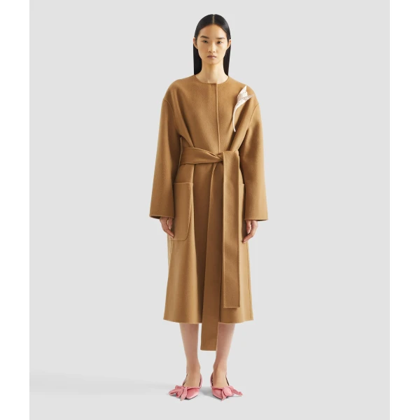 Erdem Floral Appliqué Double Faced Wool Coat - Coats - British Romantic Luxury at Coveti