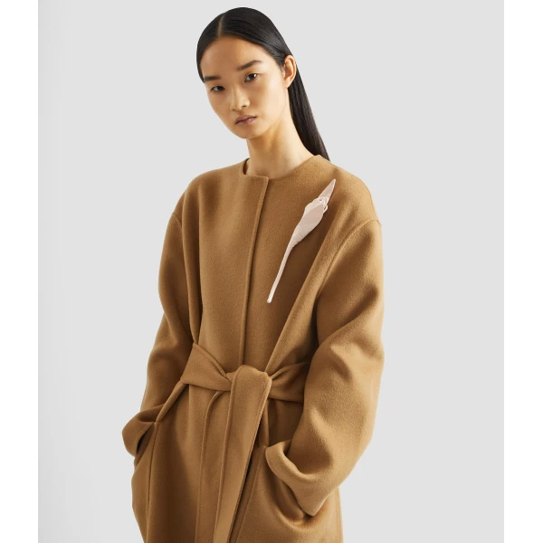 Erdem Floral Appliqué Double Faced Wool Coat - Coats - British Romantic Luxury at Coveti