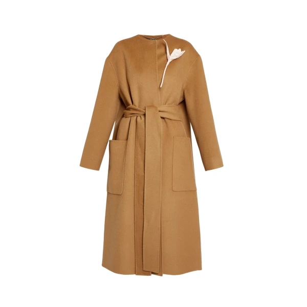 Erdem Floral Appliqué Double Faced Wool Coat - Coats - British Romantic Luxury at Coveti