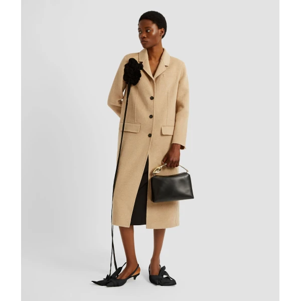 Erdem Floral Appliqué Double Faced Wool Tailored Coat - Coats - British Romantic Luxury at Coveti