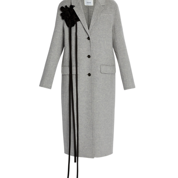 Erdem Floral Appliqué Double Faced Wool Tailored Coat - Coats - British Romantic Luxury at Coveti