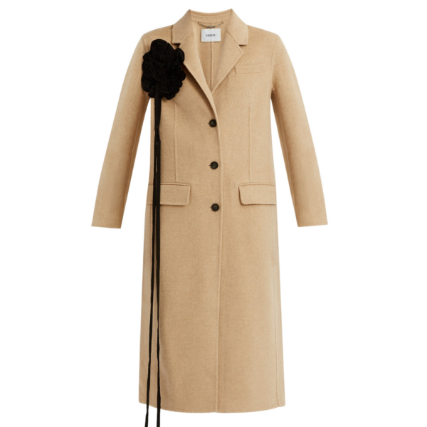 Erdem Floral Appliqué Double Faced Wool Tailored Coat - Coats - British Romantic Luxury at Coveti