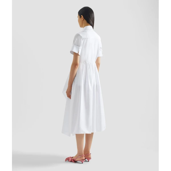 Erdem Floral Appliqué Draped Shirt Dress - Dresses - British Romantic Luxury at Coveti