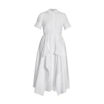 Erdem-Floral-Applique-Draped-Shirt-Dress-coveti86129_nobg Erdem Floral Appliqué Draped Shirt Dress - Dresses - British Romantic Luxury at Coveti