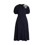 Erdem Floral Appliqué Jacquard Midi Dress - Dresses - British Romantic Luxury at Coveti
