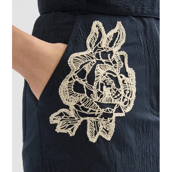 Erdem Floral Appliqué Jacquard Pencil Skirt - Skirts - British Romantic Luxury at Coveti