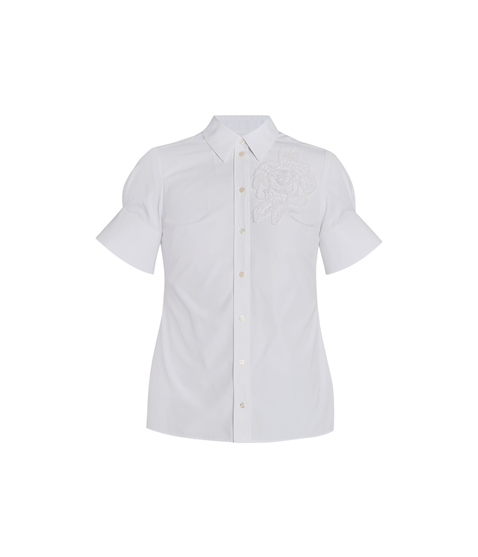 Erdem Floral Appliqué Short Sleeve Shirt