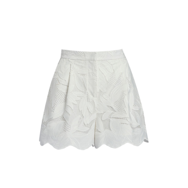 Erdem Floral Cotton Cutwork Tailored Shorts - Shorts - British Romantic Luxury at Coveti