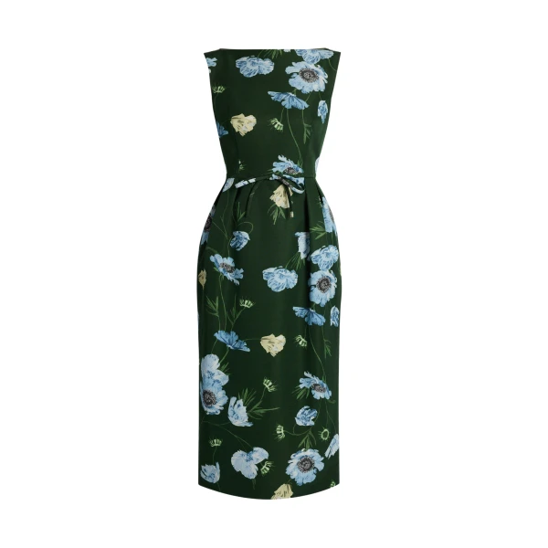 Erdem Floral Cotton Faille Sleeveless Midi Pencil Dress - Dresses - British Romantic Luxury at Coveti
