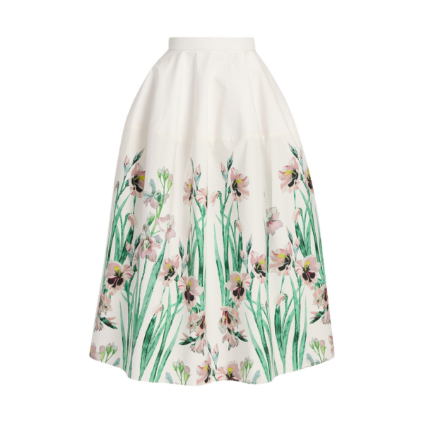 Erdem Floral Cotton Midi Full Skirt - Skirts - British Romantic Luxury at Coveti