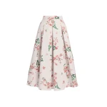 Erdem Floral Cotton Midi Pleated Skirt - Skirts - British Romantic Luxury at Coveti