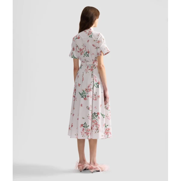 Erdem Floral Cotton Midi Pleated Skirt - Skirts - British Romantic Luxury at Coveti