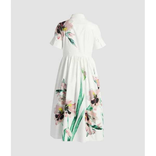 Erdem Floral Cotton Short Sleeve Midi Dress - Dresses - British Romantic Luxury at Coveti