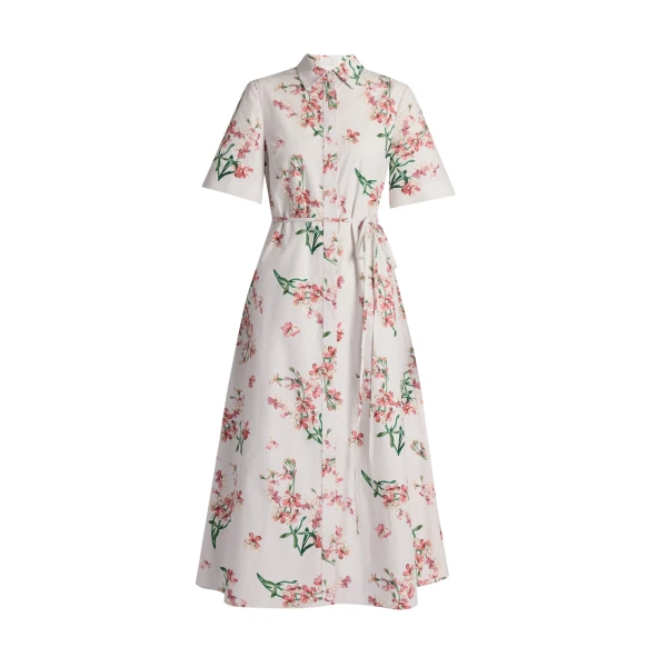 Erdem Floral Cotton Short Sleeve Midi Dress - Dresses - British Romantic Luxury at Coveti