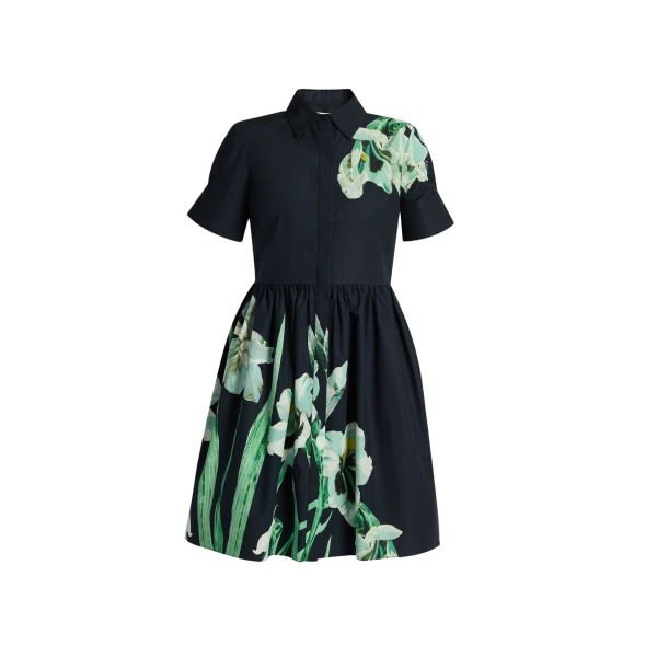 Erdem Floral Cotton Short Sleeve Mini Dress - Dresses - British Romantic Luxury at Coveti