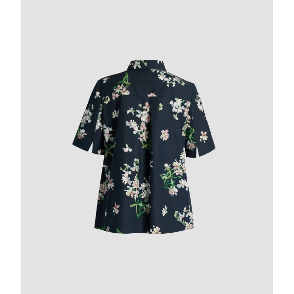 Erdem Floral Cotton Short Sleeve Shirt - Tops - British Romantic Luxury at Coveti