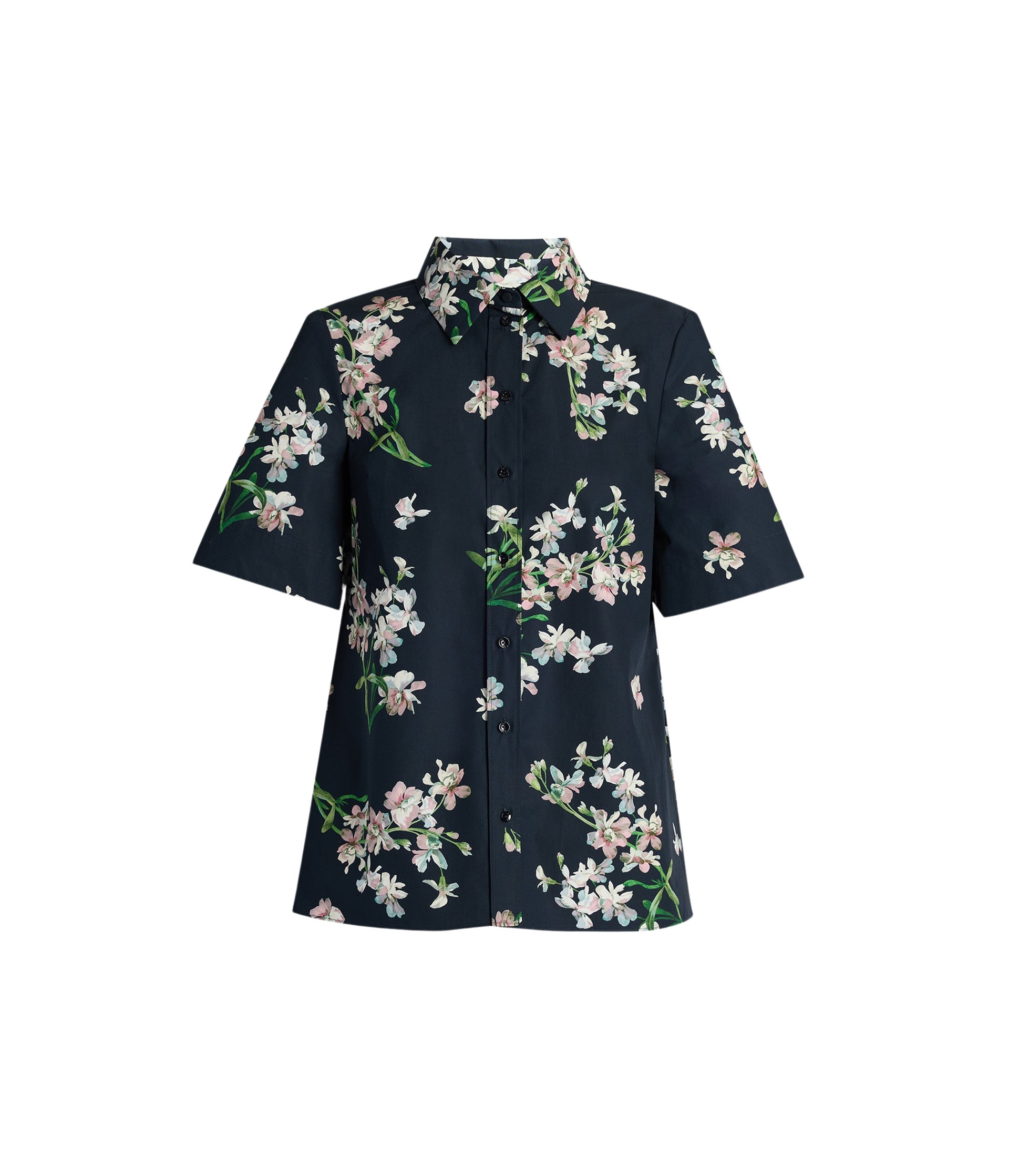 Erdem Floral Cotton Short Sleeve Shirt