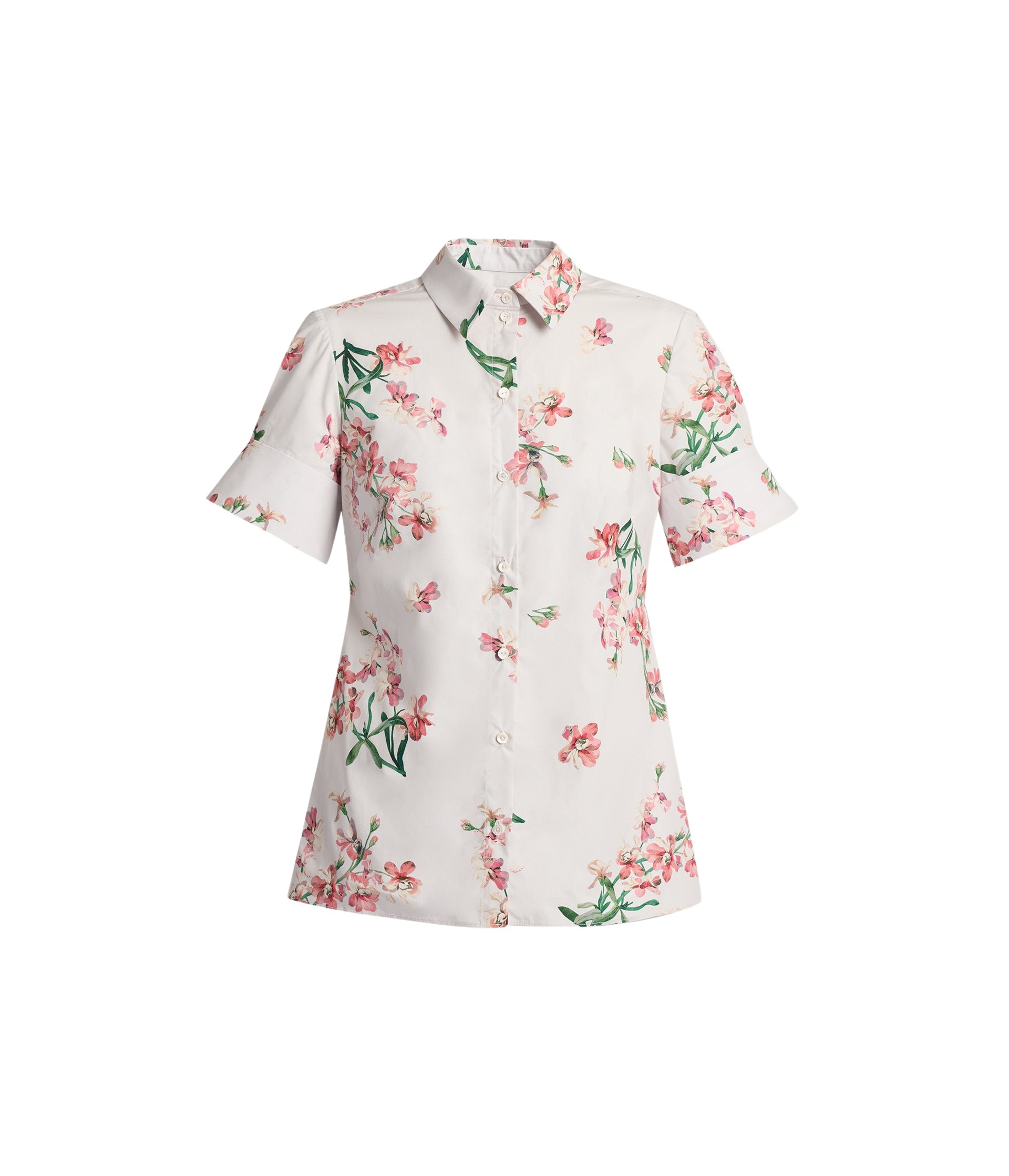 Erdem Floral Cotton Short Sleeve Shirt
