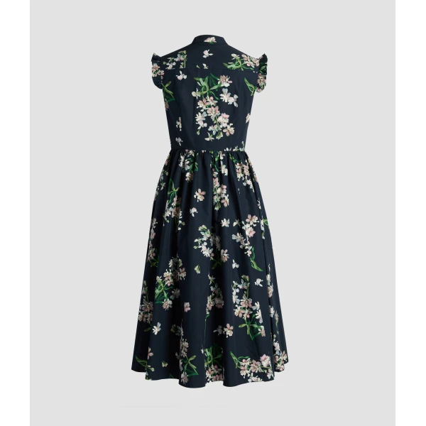 Erdem Floral Cotton Sleeveless Midi Dress - Dresses - British Romantic Luxury at Coveti