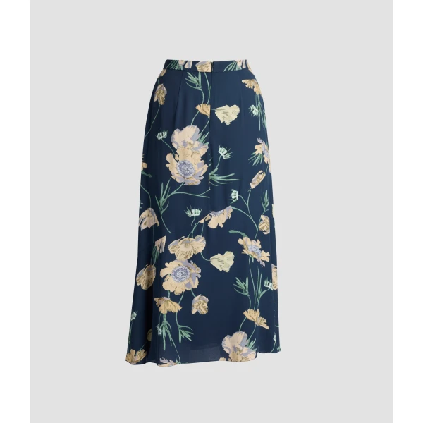 Erdem Floral Crepe A Line Midi Skirt - Skirts - British Romantic Luxury at Coveti