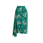 Erdem Floral Crepe De Chine Drape Midi Skirt - Skirts - British Romantic Luxury at Coveti