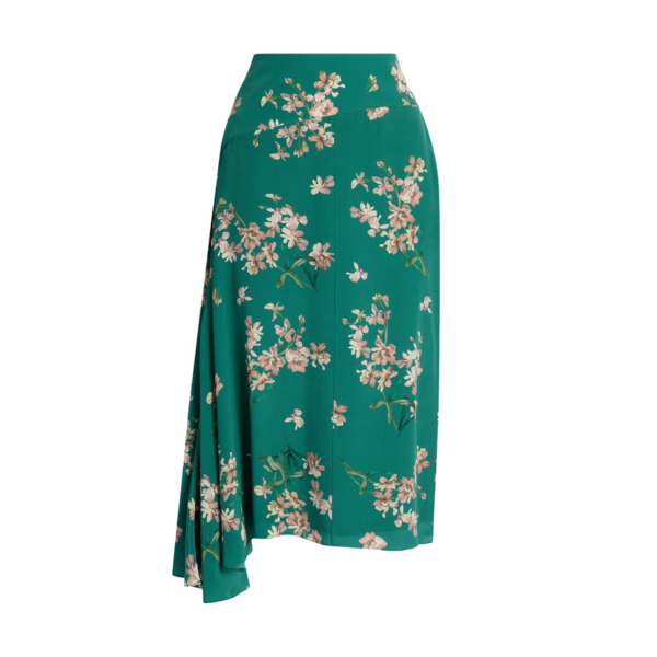 Erdem Floral Crepe De Chine Drape Midi Skirt - Skirts - British Romantic Luxury at Coveti