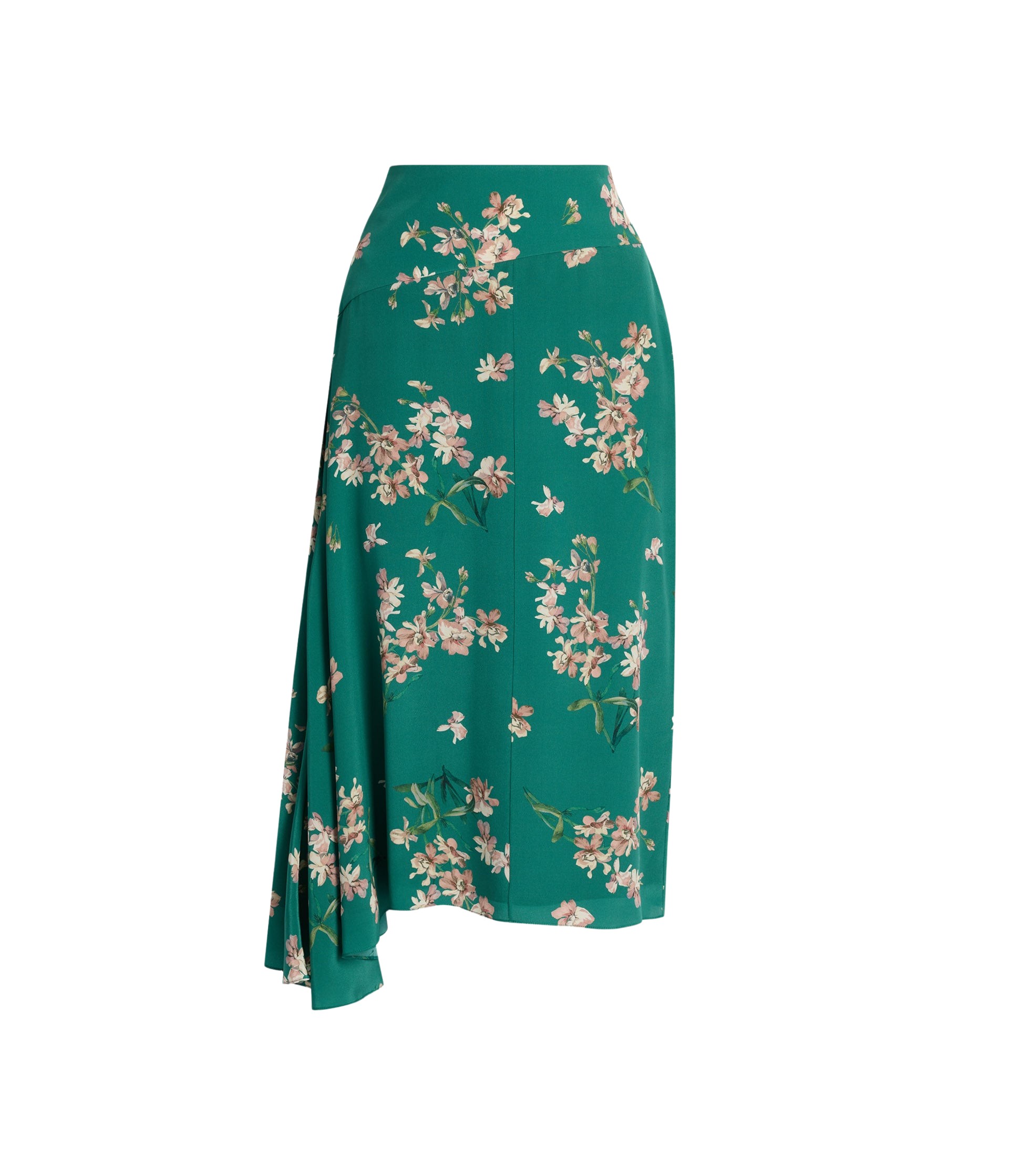Erdem Floral Crepe De Chine Drape Midi Skirt - Skirts - British Romantic Luxury at Coveti