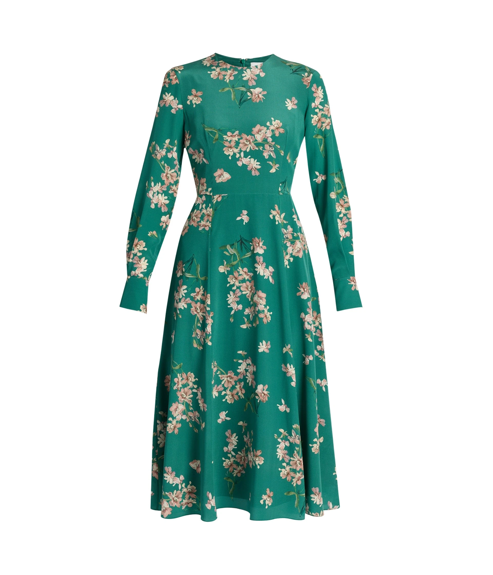 Erdem-Floral-Crepe-De-Chine-Long-Sleeve-Midi-Dress-coveti91952_nobg Erdem Floral Crepe De Chine Long Sleeve Midi Dress - Dresses - British Romantic Luxury at Coveti