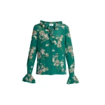 Erdem Floral Crepe De Chine Long Sleeve Shirt - Tops - British Romantic Luxury at Coveti